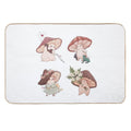 Four Vibrant Mushrooms Friends  Toxin-Free Bath Mat