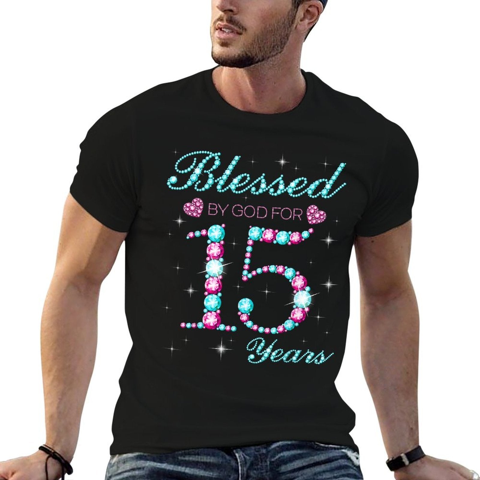 Blessed By God For 15 Years Old 15th Birthday Party B-day  Breathable T-Shirt