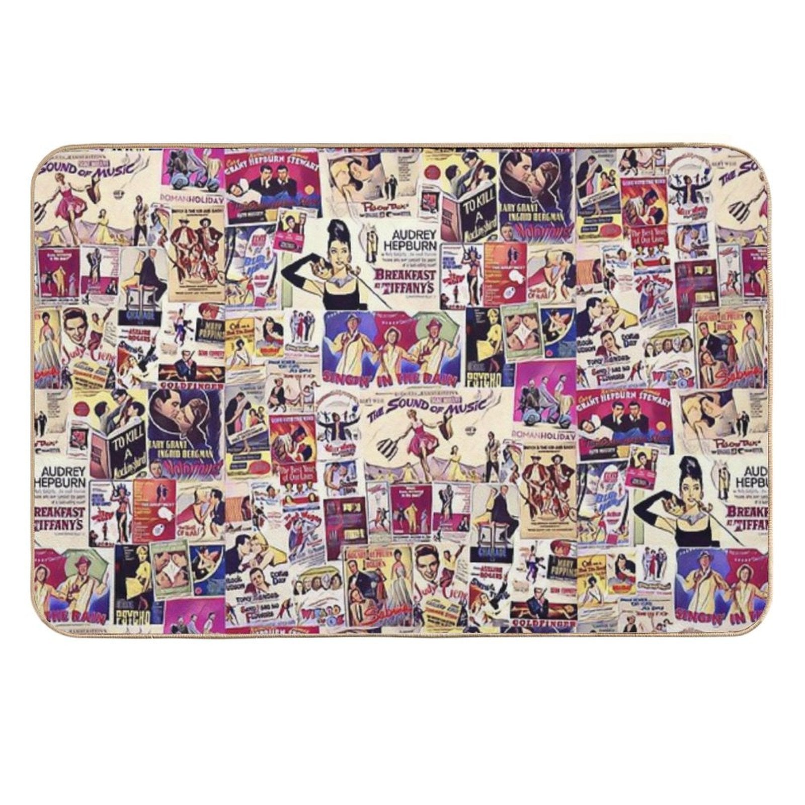 Hollywood Classics Collage  Versatile Bath Mat