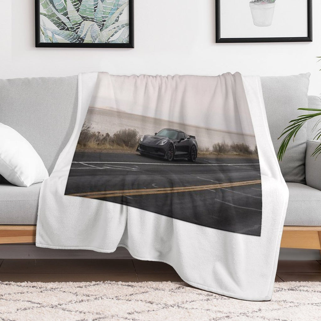 Corvette C7 Z06 Plush Throw Blanket