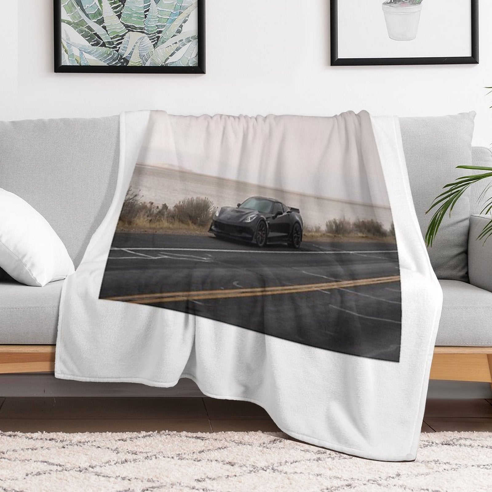 Corvette C7 Z06 Plush Throw Blanket