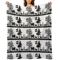 Paper Cutting from Switzerland Durable Throw Blanket
