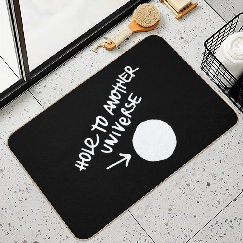 Hole to Another Dimension (white)  Non-Slip Bath Mat