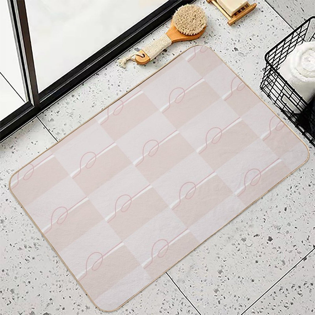 Minimalist Pink  Non-Slip Bath Mat