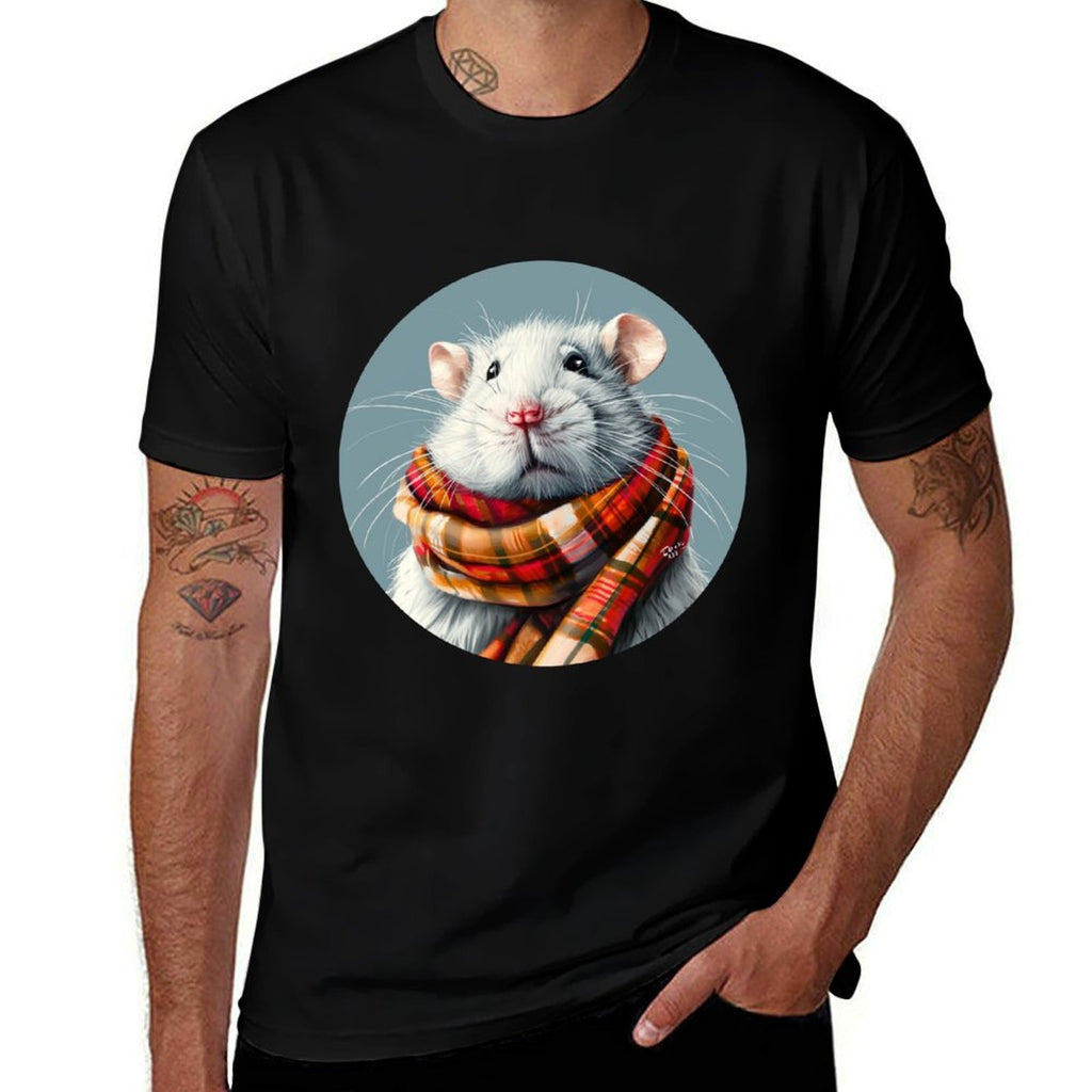 Funny Animal Face with Shawl Costume  Graphic-printed T-Shirt