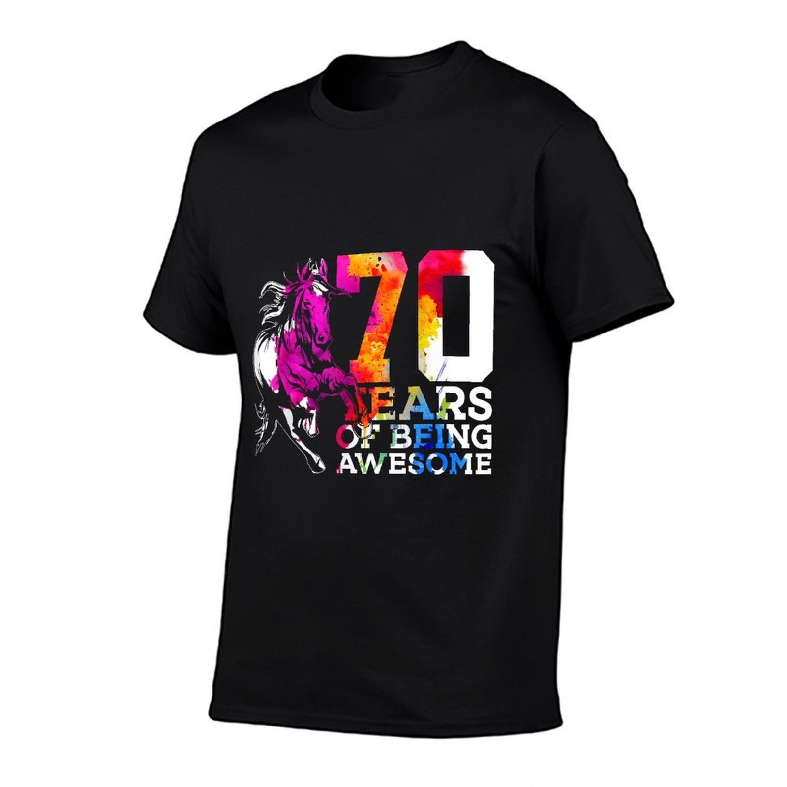 HORSE 70 YEARS OF BEING AWESOME RIDING 70TH BIRTHDAY  Quick-drying T-Shirt