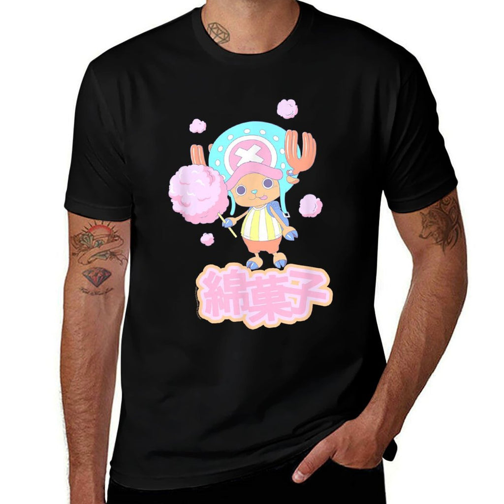 One Piece Anime Tony Tony Chopper Cotton Candy  Cotton T-Shirt