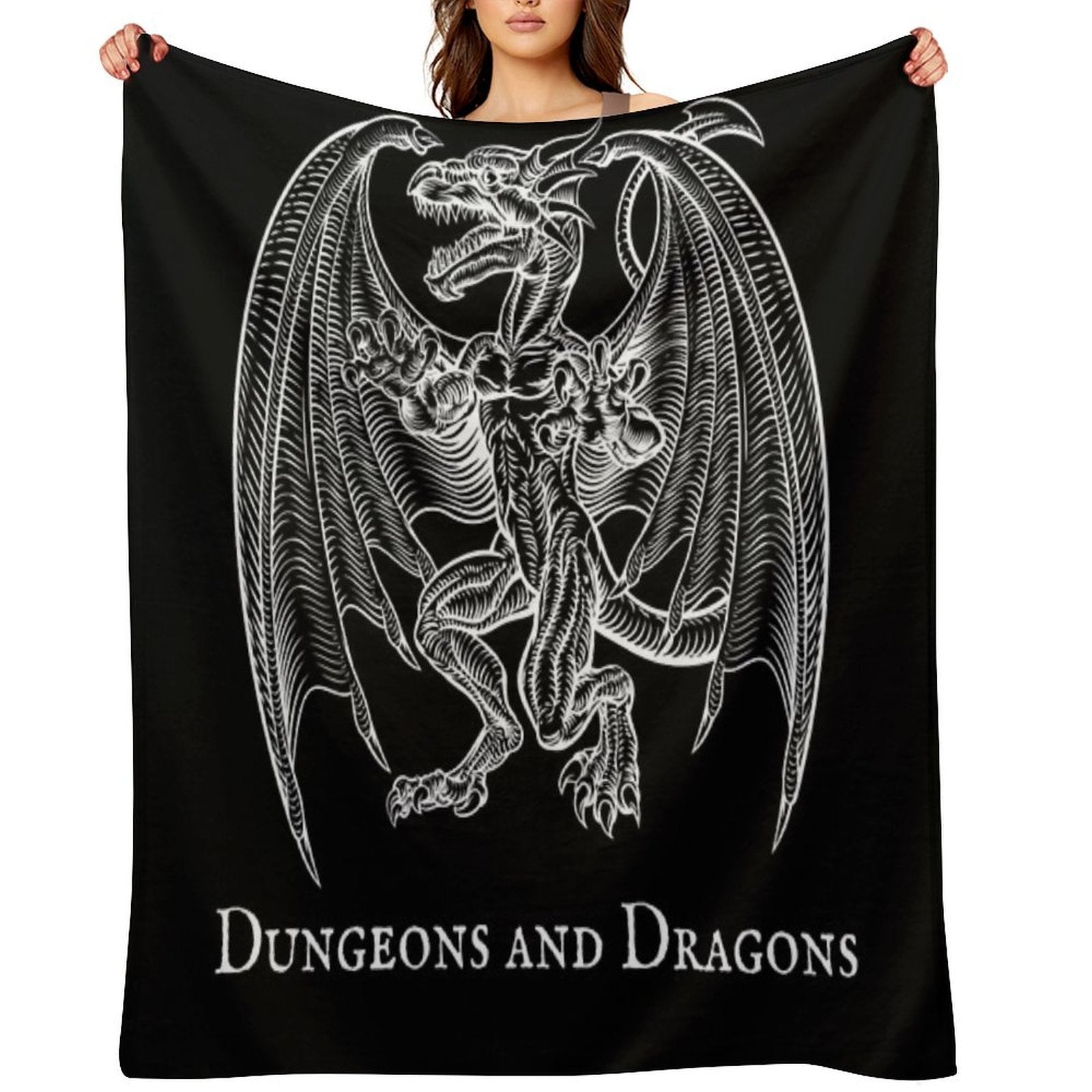 Dungeons And Dragons Design Plush Throw Blanket