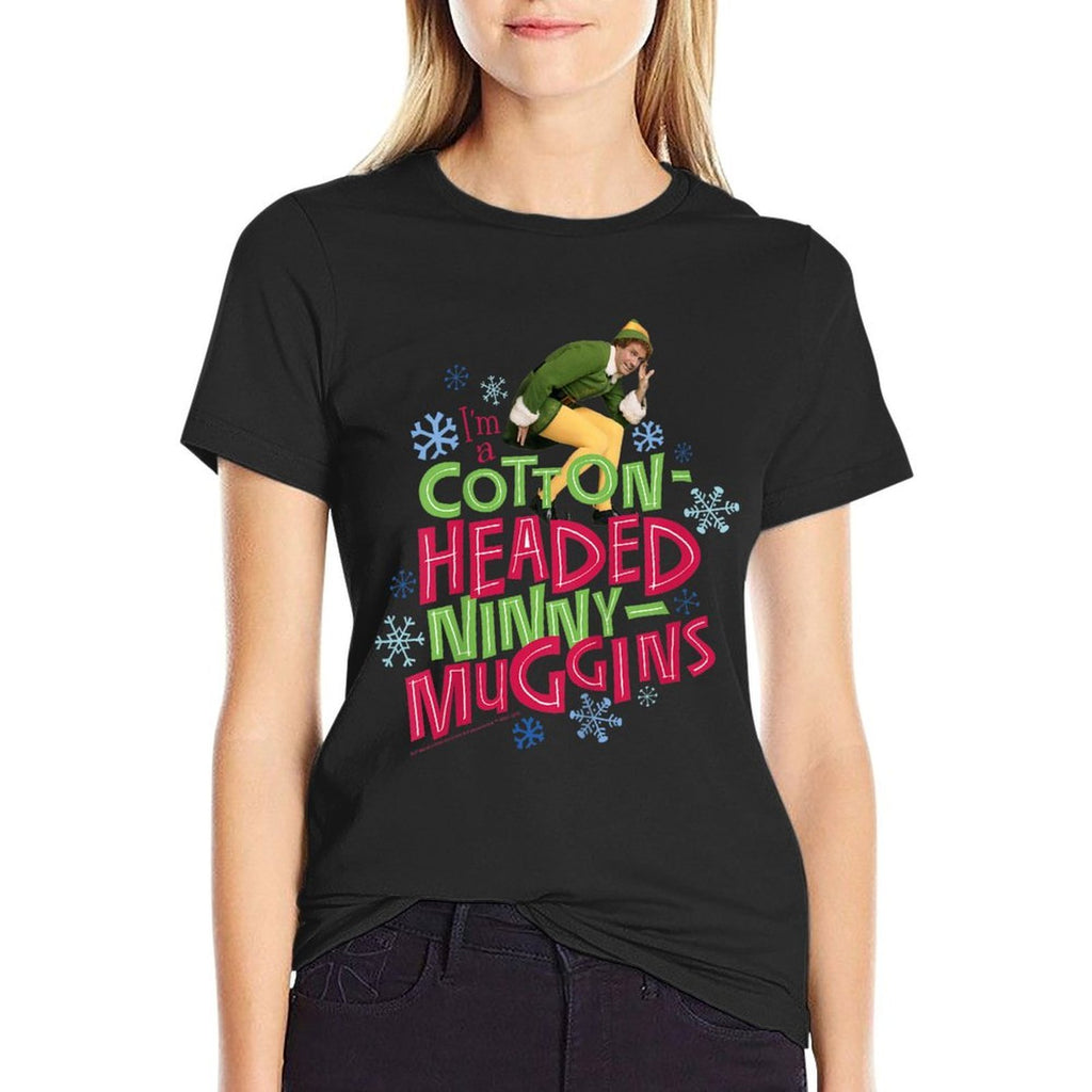 Kids Elf Buddy Cotton Headed Ninny Muggins Large Text  Polyester Blend T-Shirt