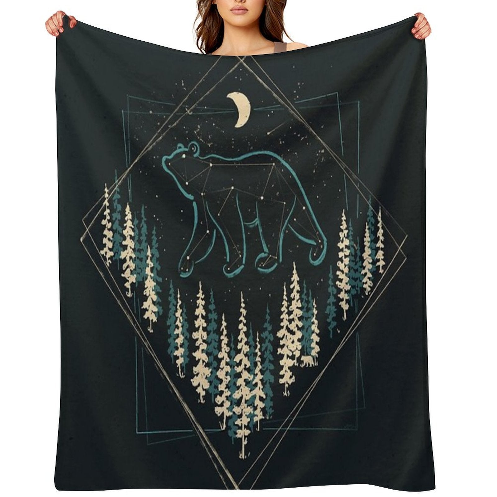 The Heaven's Wild Bear Gift-ready Throw Blanket