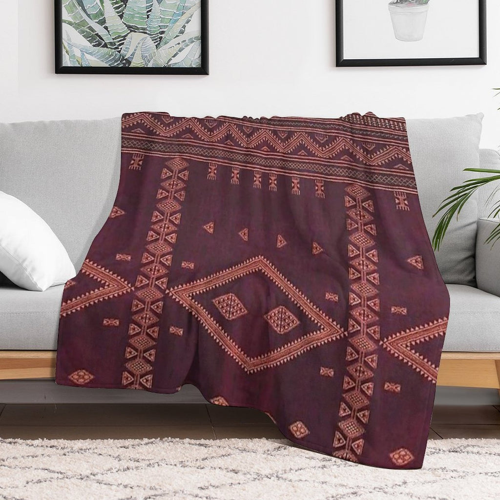 Traditional Moroccan Design Multi-functional Throw Blanket