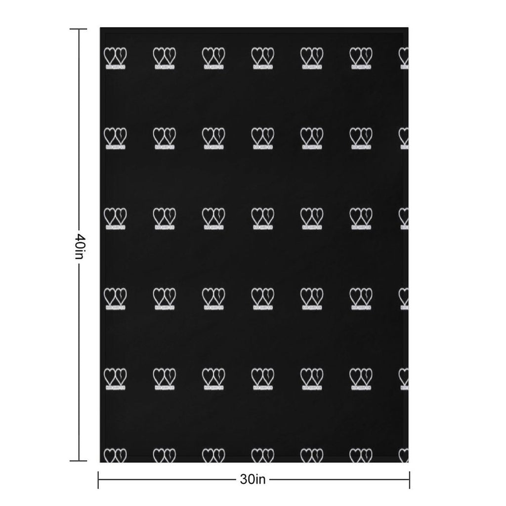 Black Hearts Club Yungblud Design Easy Care Throw Blanket