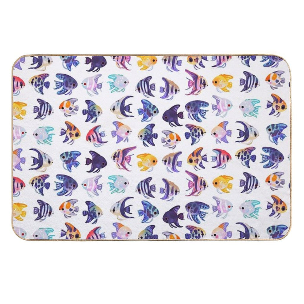 Angelfish! (freshwater) - No Text Or Bright  Versatile Bath Mat