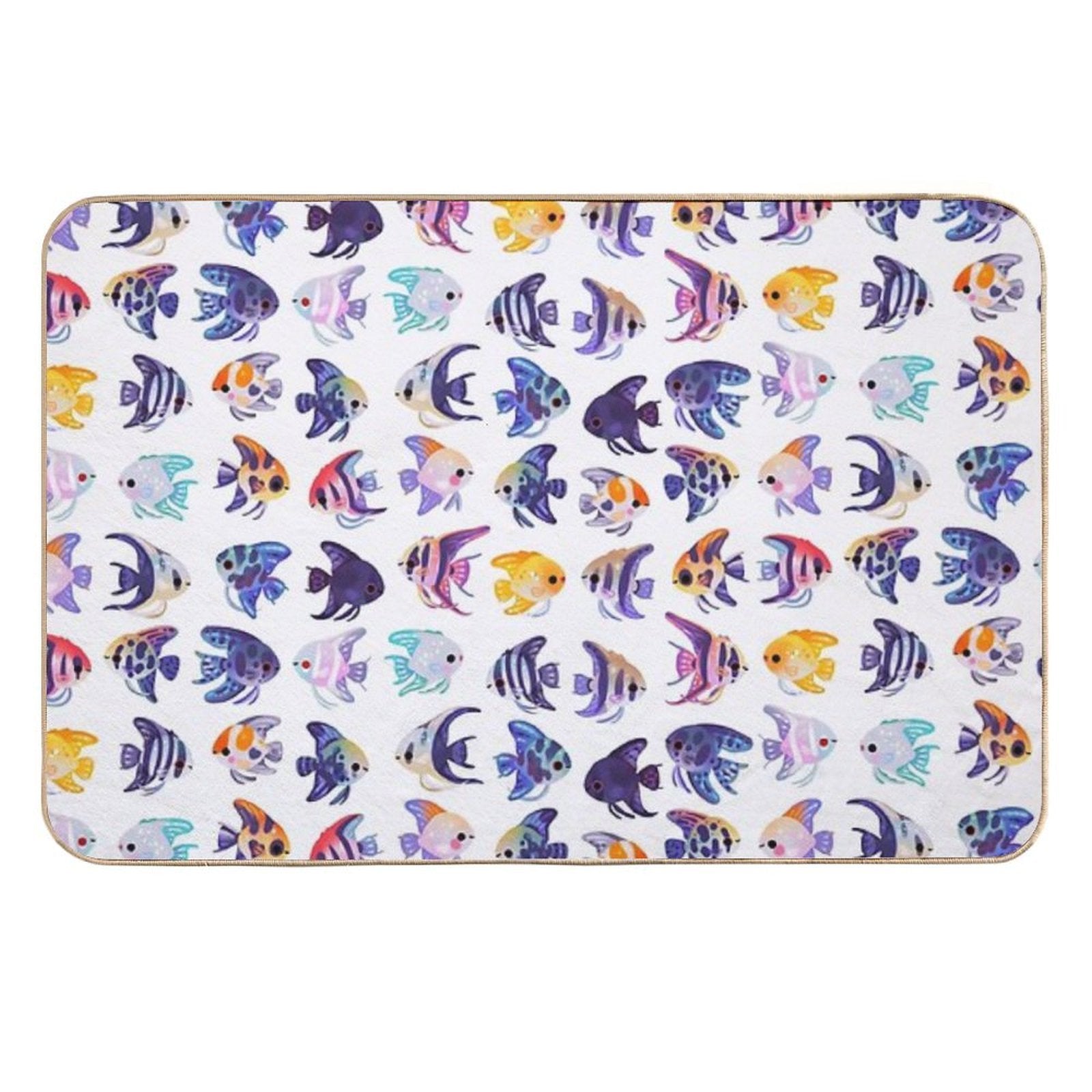 Angelfish! (freshwater) - No Text Or Bright  Versatile Bath Mat