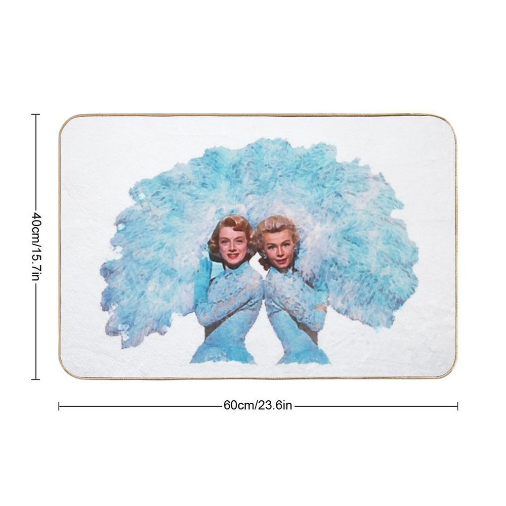 Sisters - Watercolor  Anti-Trip Bath Mat