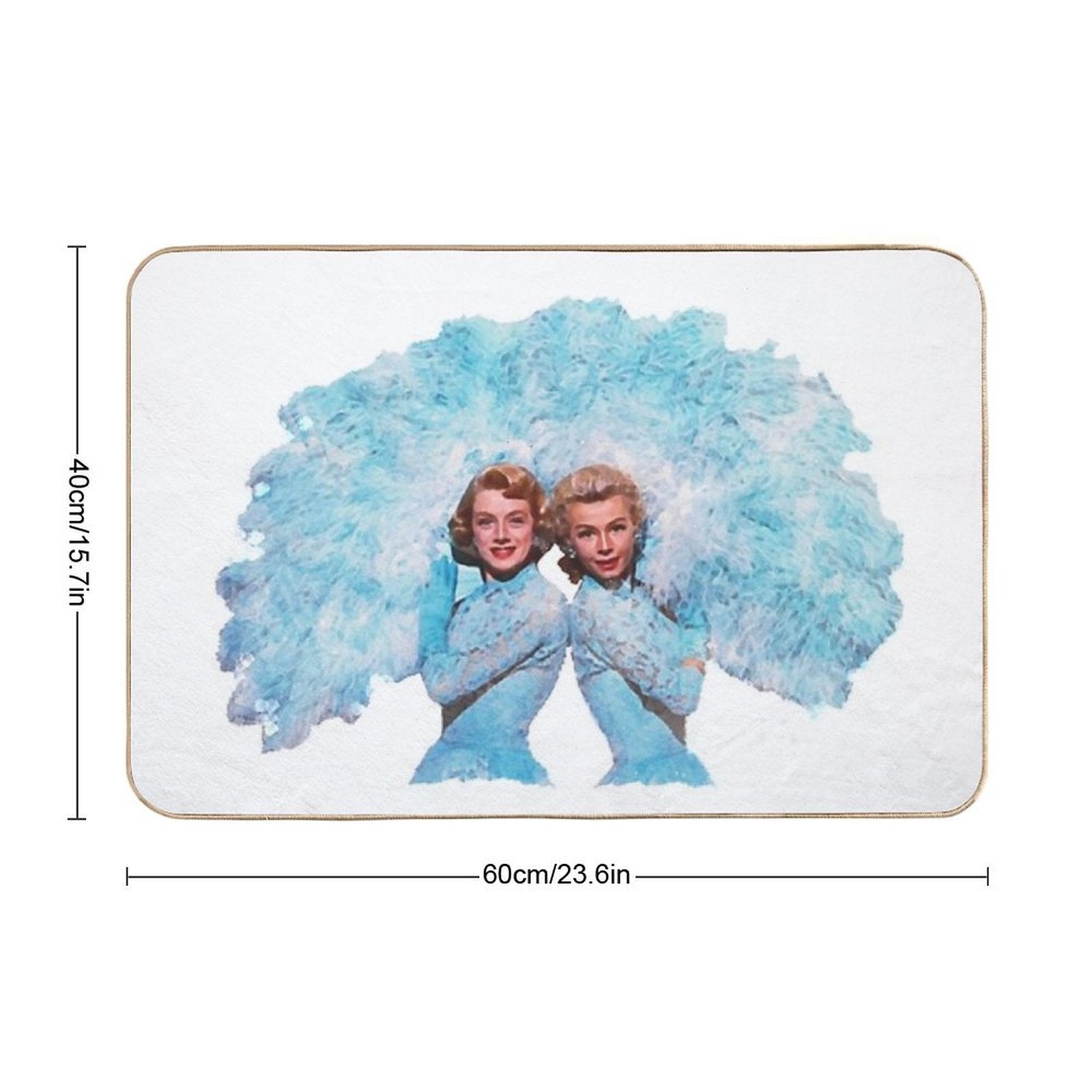 Sisters - Watercolor  Anti-Trip Bath Mat
