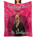 Mr Worldwide Pitbull Valentine Velvety-soft Throw Blanket