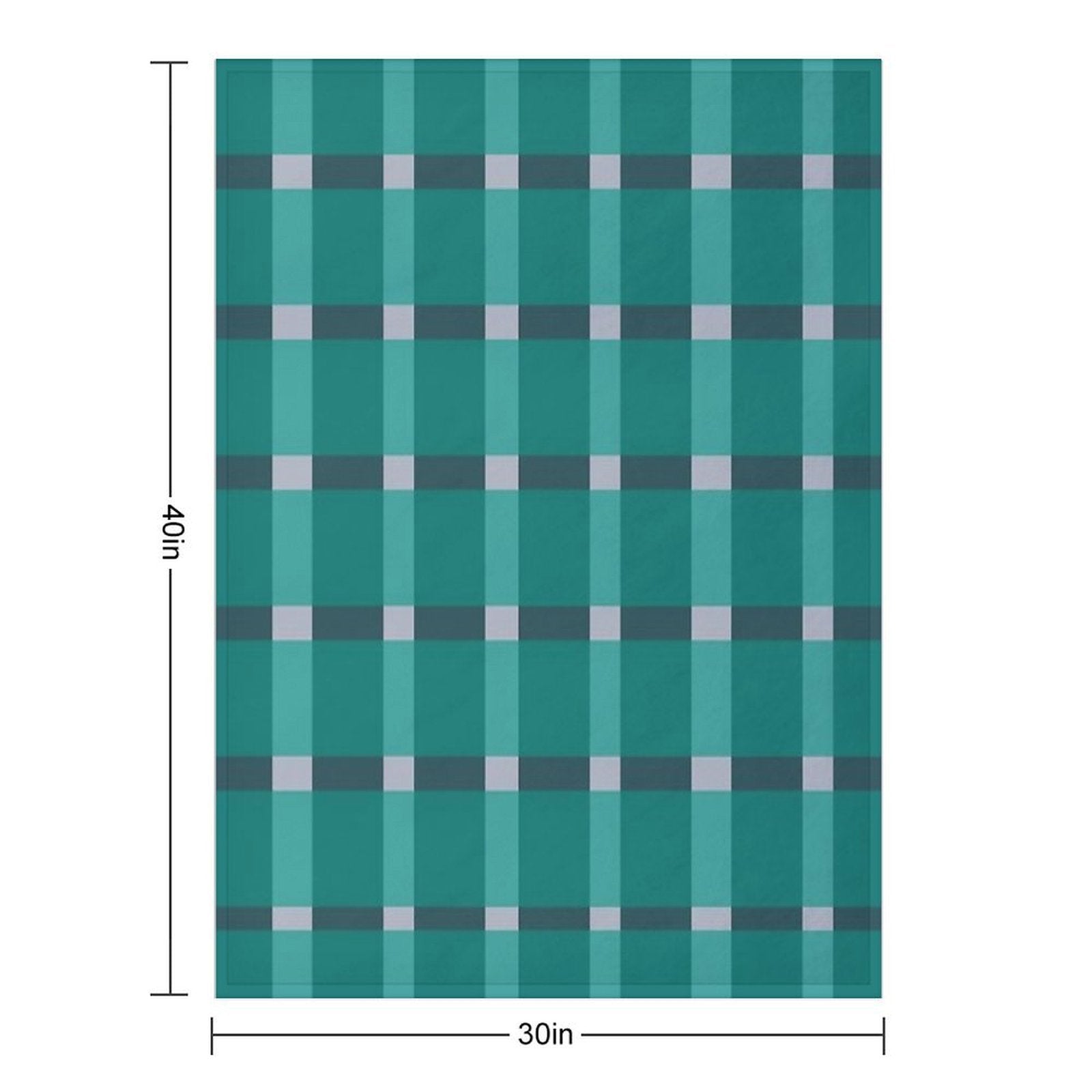 Plaid Design of Dark Green Hues Eco-conscious Throw Blanket