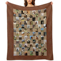 Horse Collage Quilt Pattern Shrink-resistant Throw Blanket