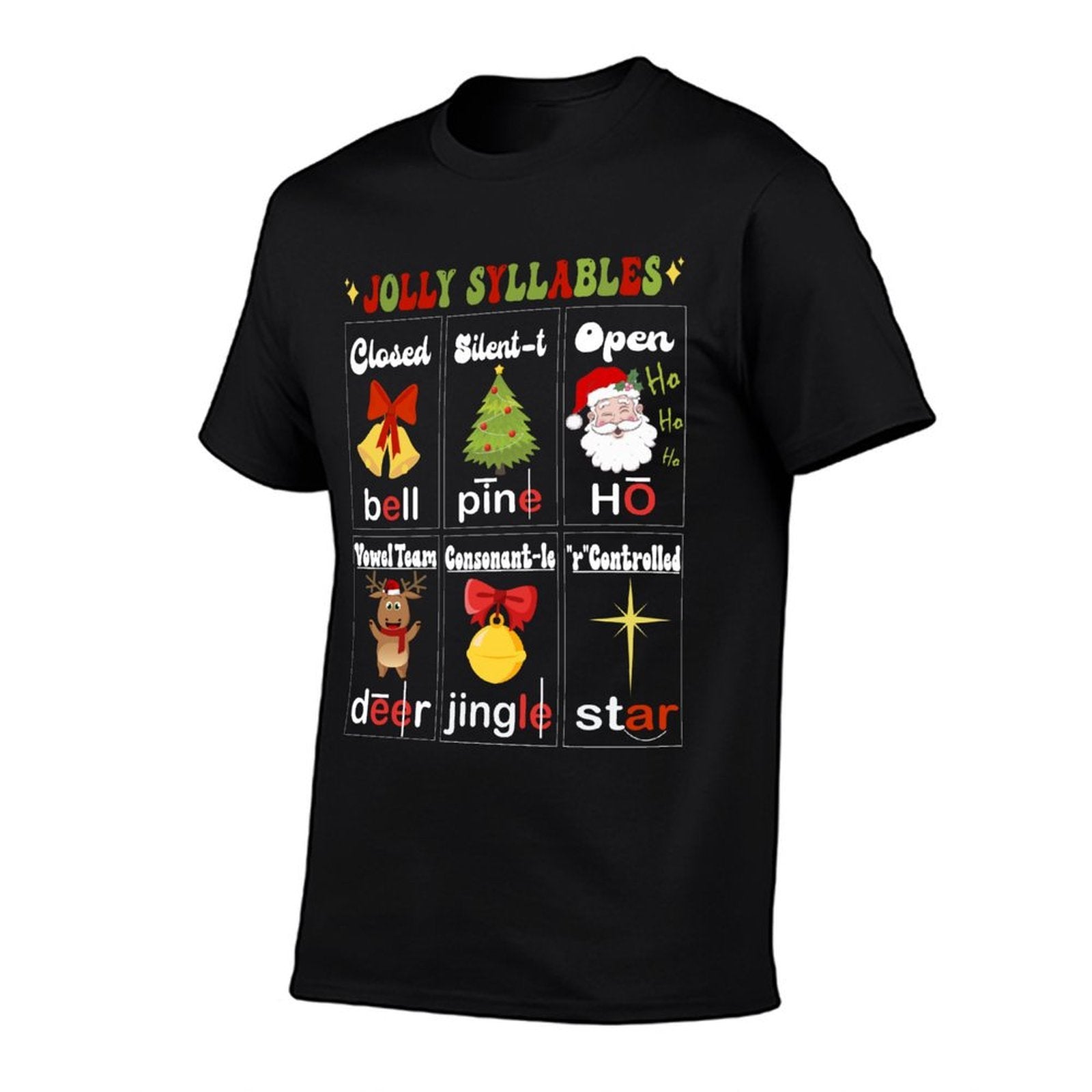 Christmas Reading Teacher Syllable Types Reading Teacher  Cotton T-Shirt