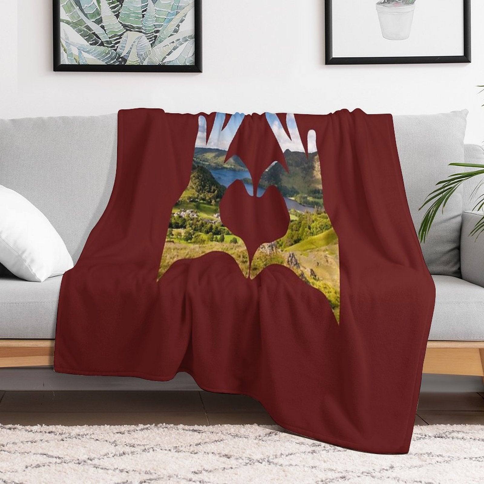 I Love The Lake District - Hands Heart - #41 Premium Throw Blanket