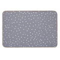 Blue Grey And White Color Polka Dots Design  Easy To Clean Bath Mat
