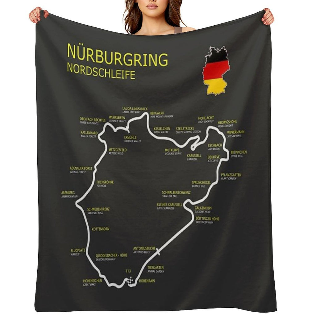 The Nurburgring Anti-pilling Throw Blanket