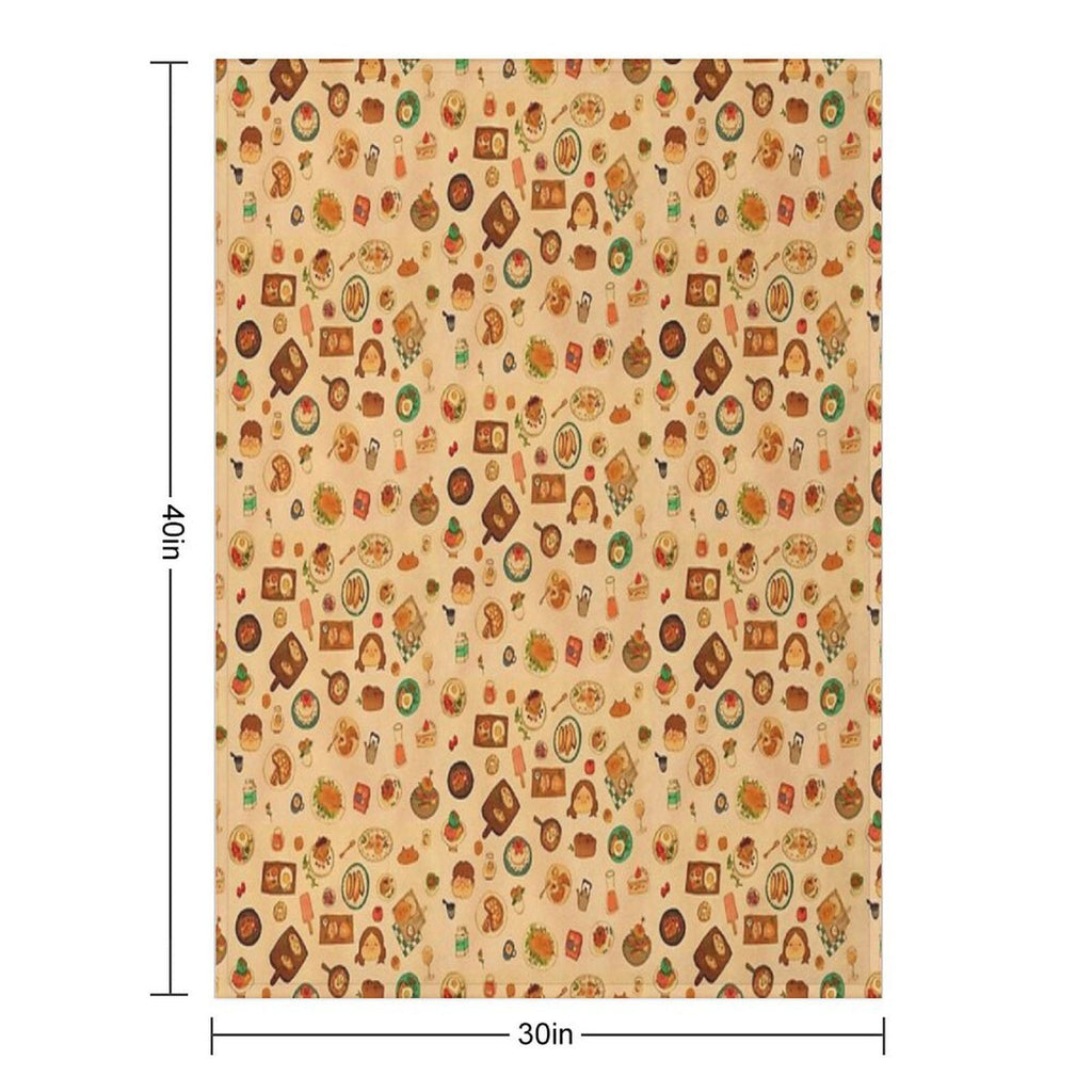 Dishes Quick-dry Throw Blanket