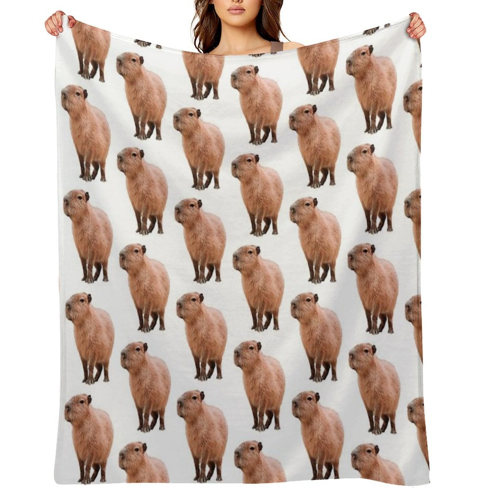 Cute Capybara Compact Throw Blanket
