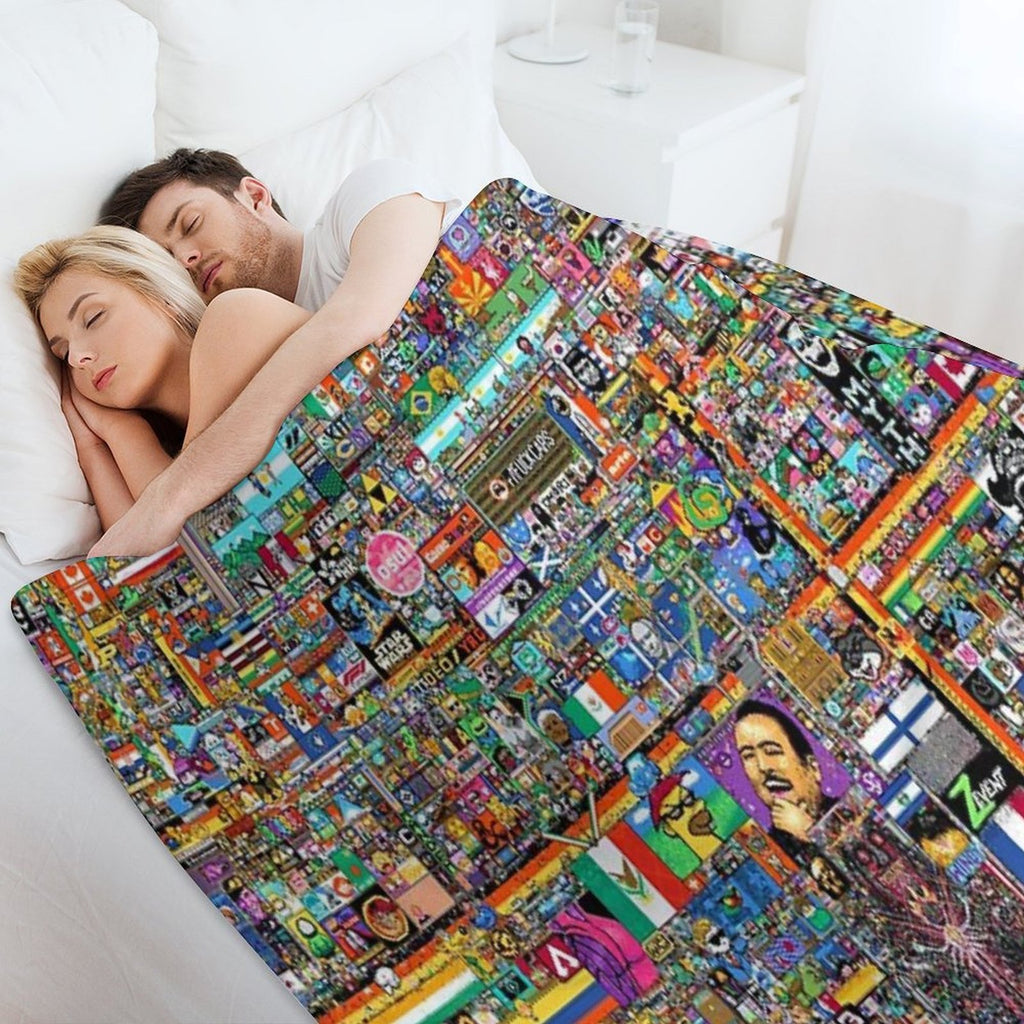Rplace - Reddit Digital Art - 2022 Velvety-soft Throw Blanket