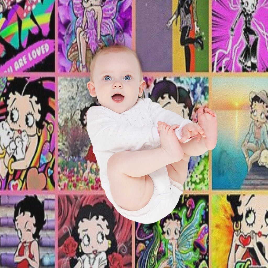 Betty Boop Collage 2023 V 2, Betty Boop Comforter Set, Betty Boop Sassy, Betty Boop Throw Blanket, Betty Boop Doodles Quick-dry Throw Blanket