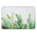 Tropical Banana Leaves  Easy To Clean Bath Mat