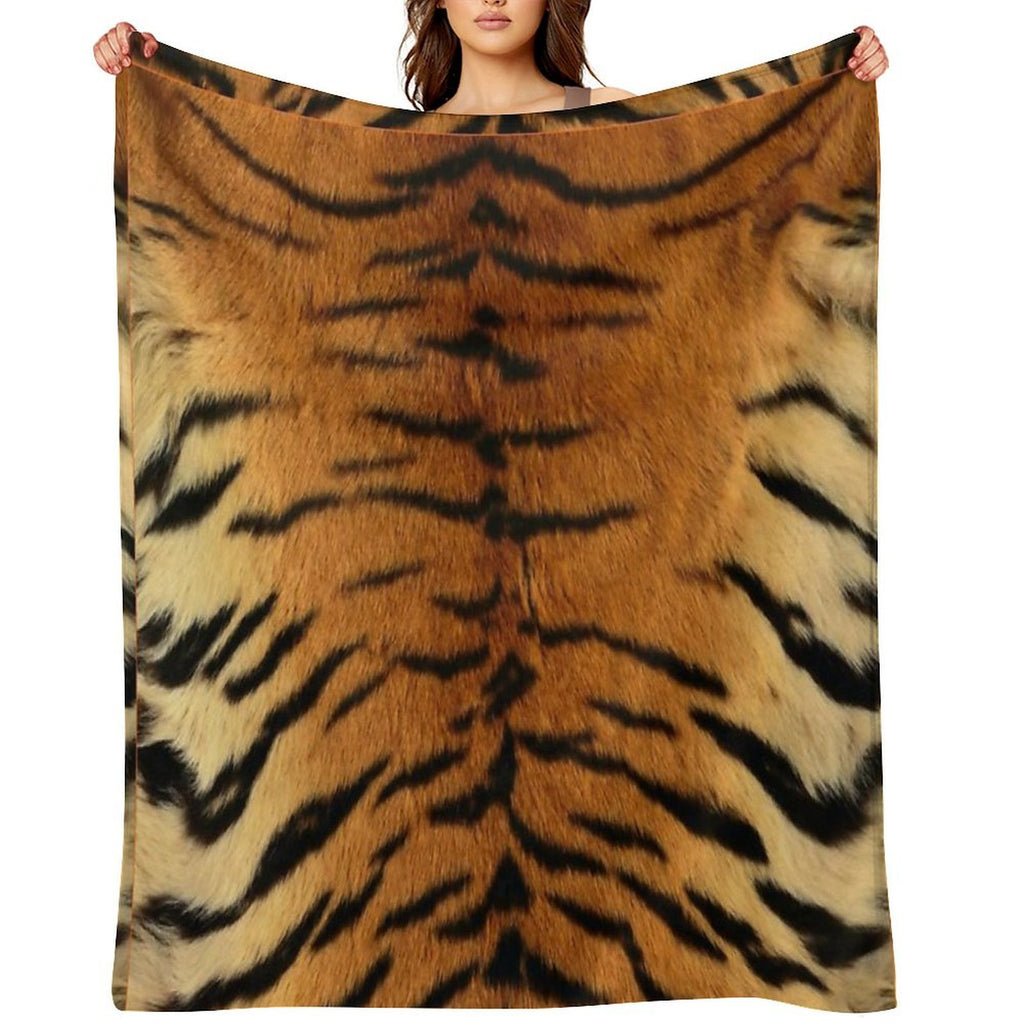 Wild Tiger Pattern Durable Throw Blanket