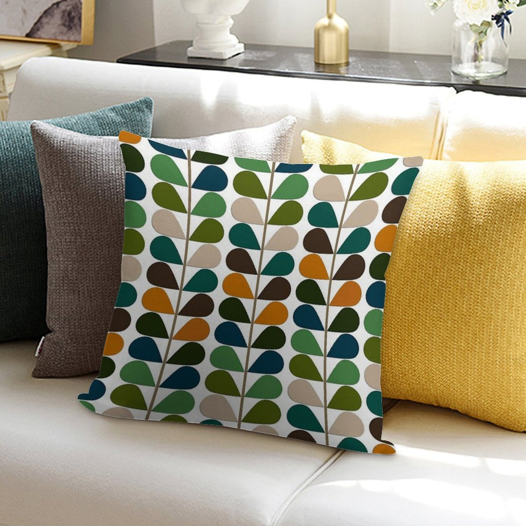 Retro 60s Mid Century Modern Pattern 2 Soft Shrink-Resistant Throw Pillow