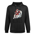 Santa Skiing Funny Christmas Skier Ski Racer Xmas Pajama Durable Construction Hoodie