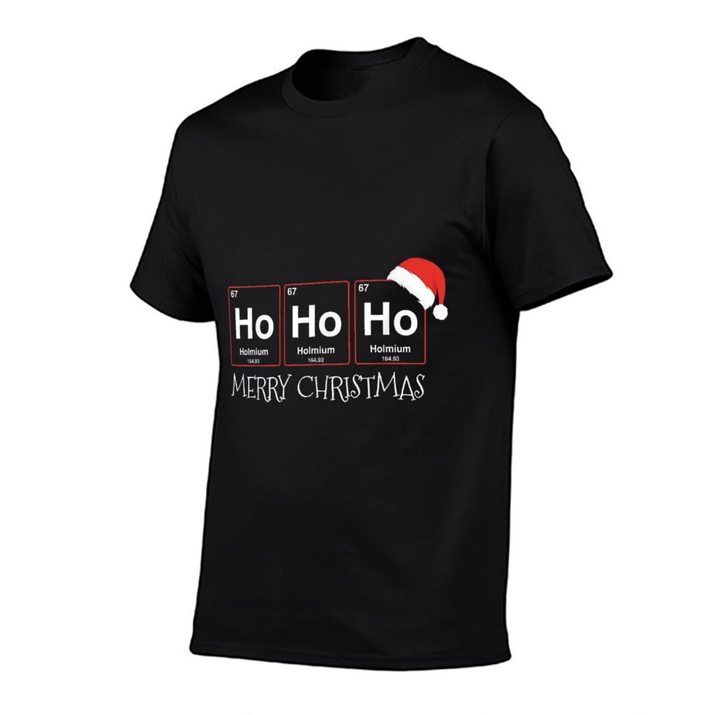 Ho Ho Ho Holmium Element Funny Chemistry Christmas Gift  Heathered Texture T-Shirt