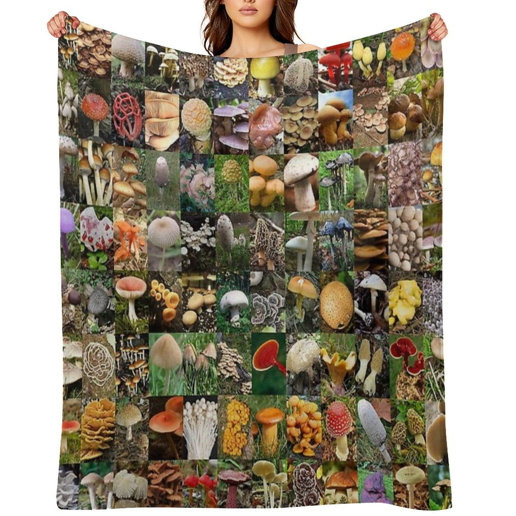 Mushrooms Premium Throw Blanket