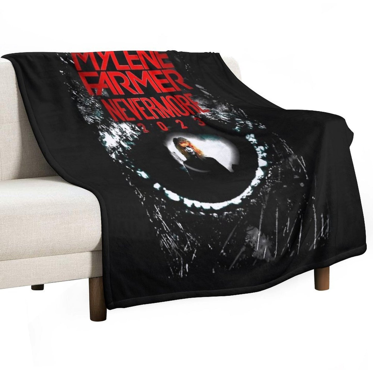Mylene Farmer Nevermore, Mylene Farmer 2024 Travel-friendly Throw Blanket
