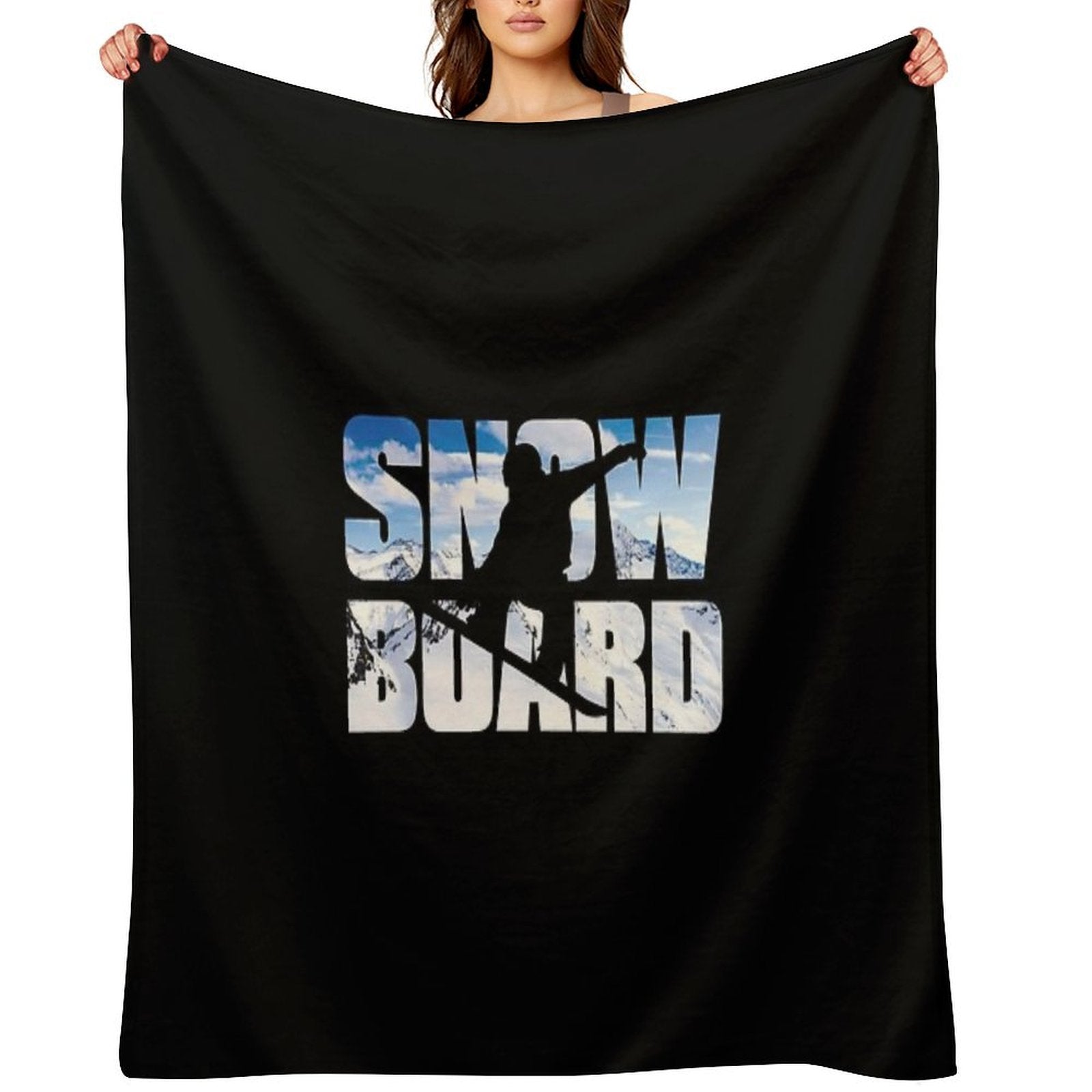Snowboard Eco-conscious Throw Blanket