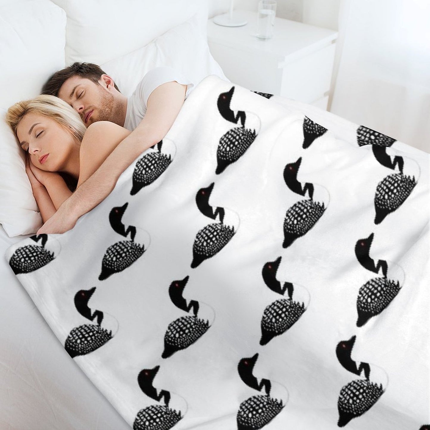 Minnesota Lake Loon Easy Care Throw Blanket