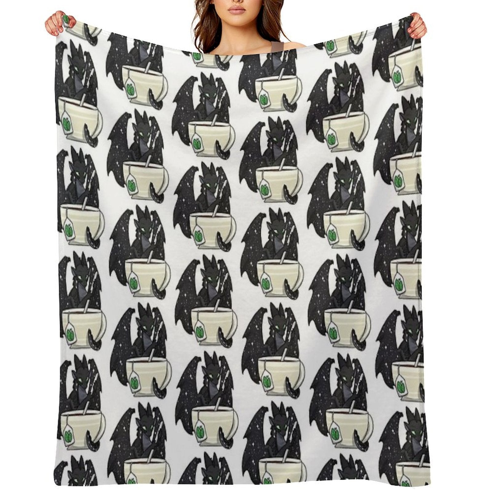 Starflight with Tea Easy Care Throw Blanket