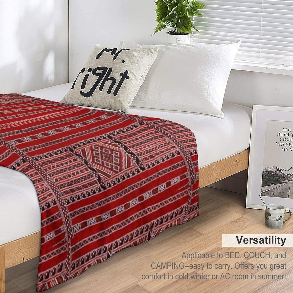 Vintage Moroccan Pattern - Warm Palette Multi-functional Throw Blanket