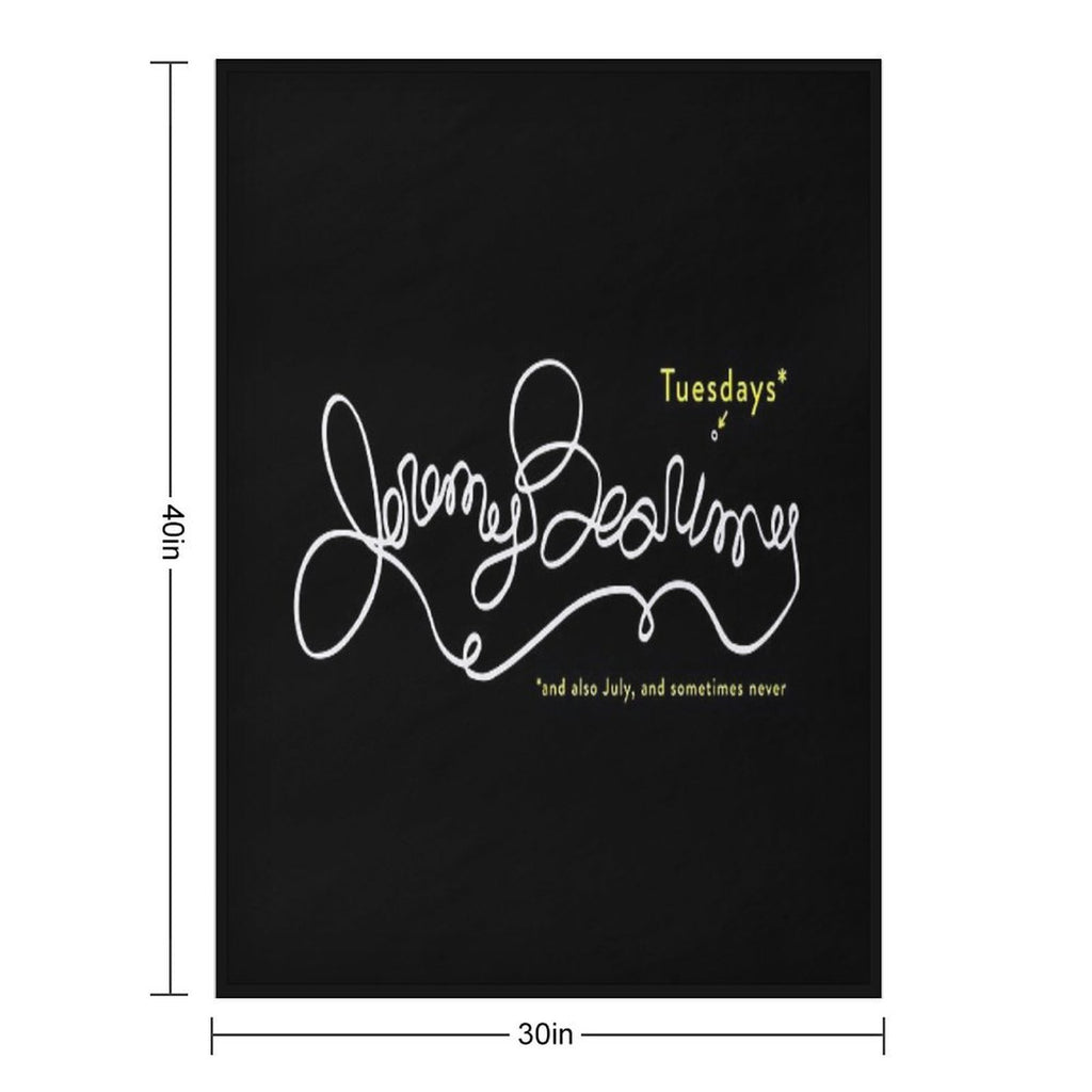Jeremy Bearimy in White (with Notation) Easy Care Throw Blanket