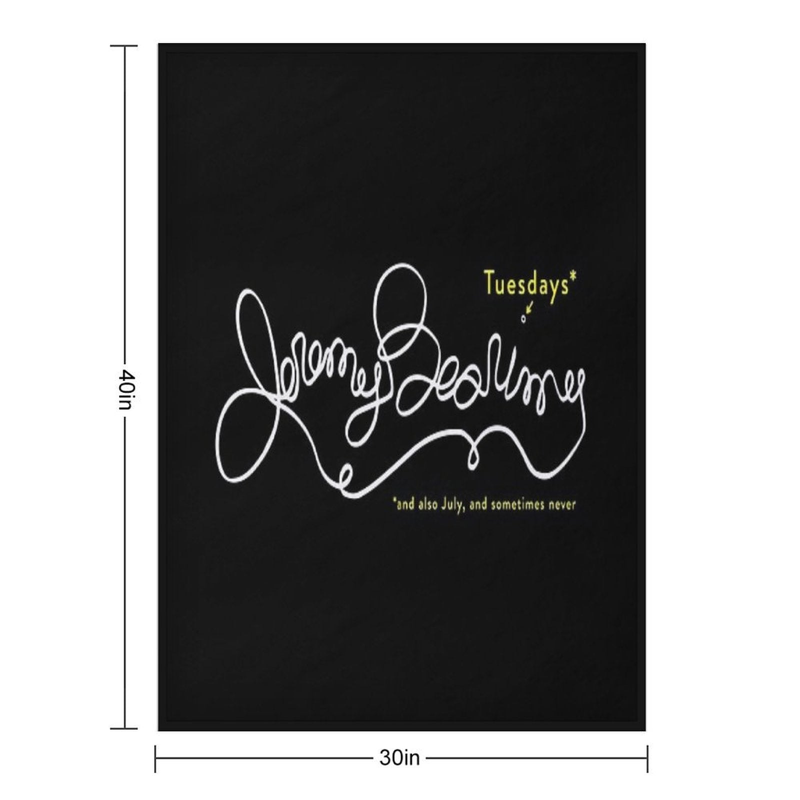 Jeremy Bearimy in White (with Notation) Easy Care Throw Blanket