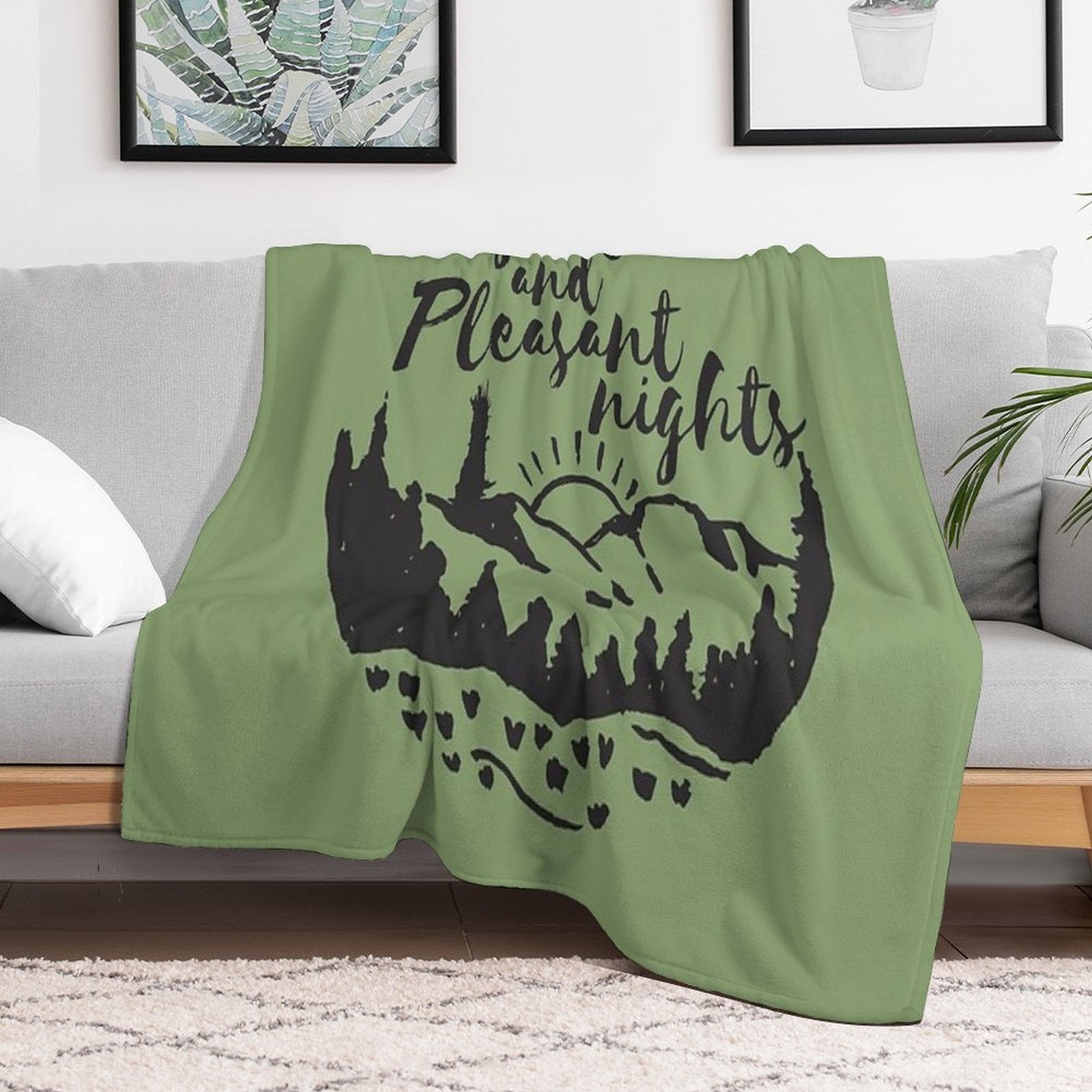 Long Days And Pleasant Nights Durable Throw Blanket