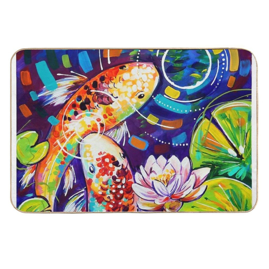 3 Koi Fish  Multi-Purpose Bath Mat