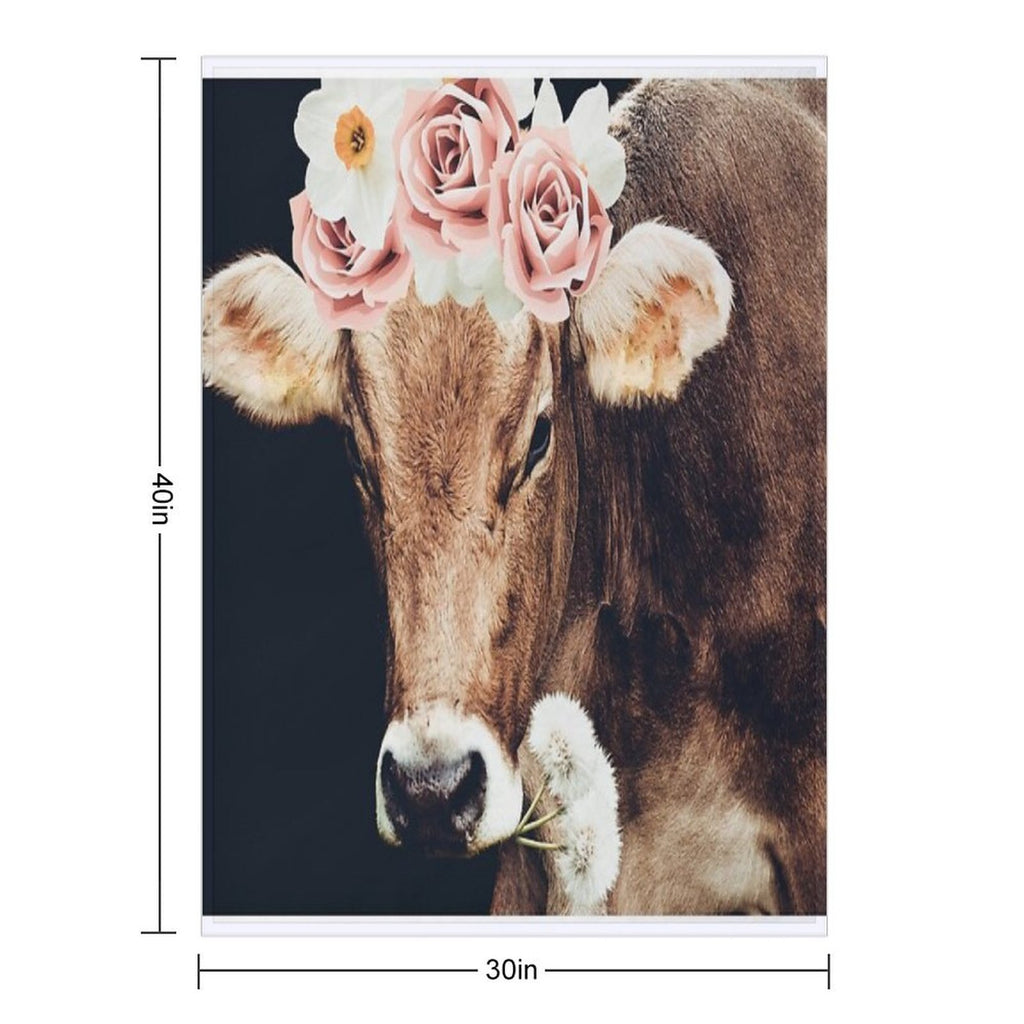 Glamour Cow Versatility Throw Blanket