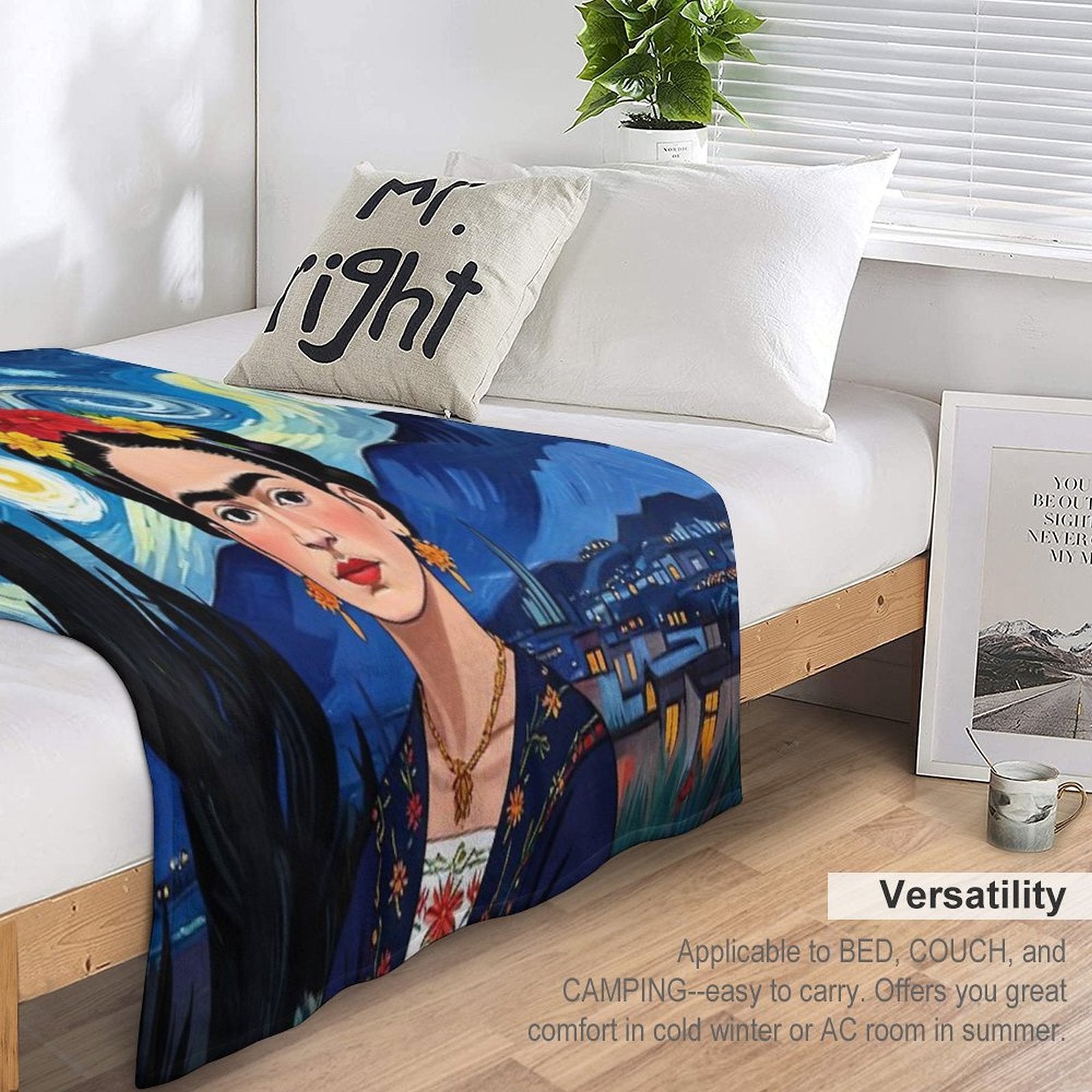 Frida Kahlo  The Starry Night Anti-pilling Throw Blanket