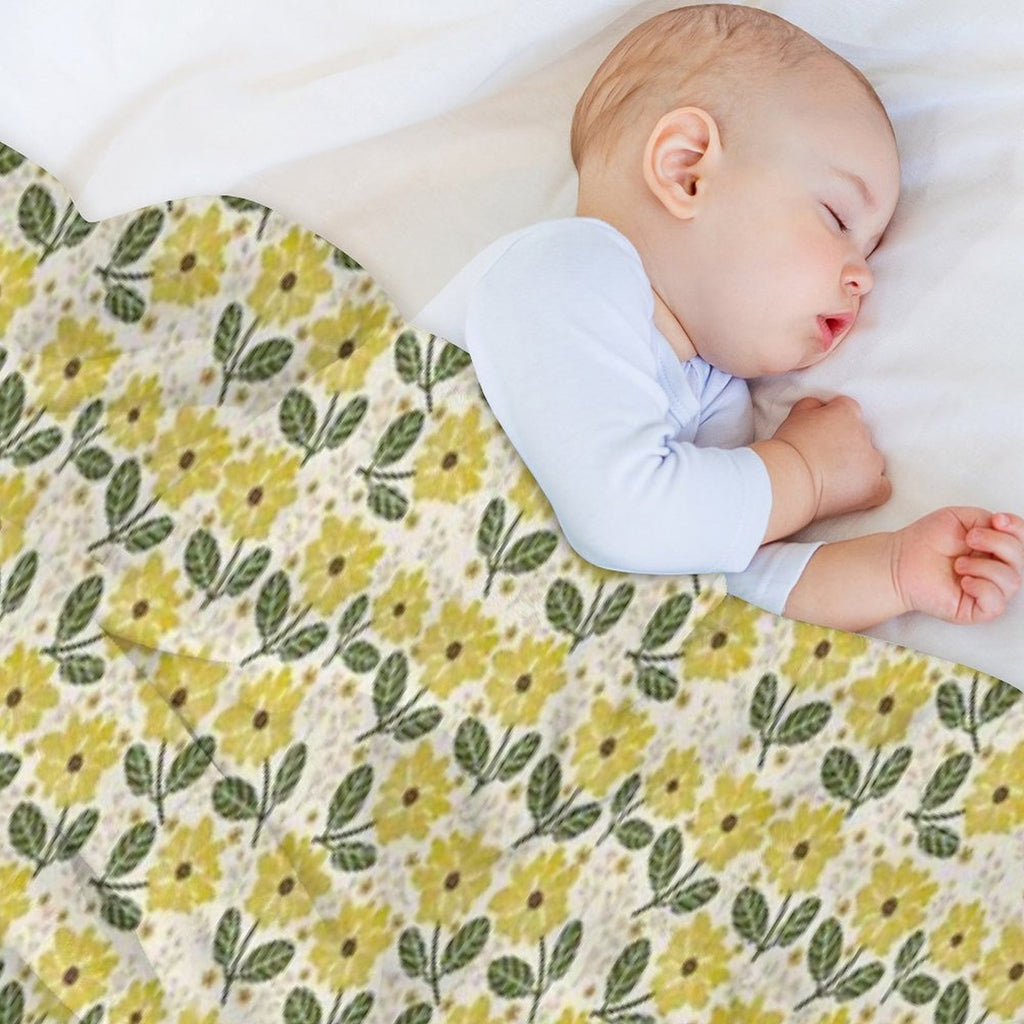 Golden Bloom All-season Throw Blanket