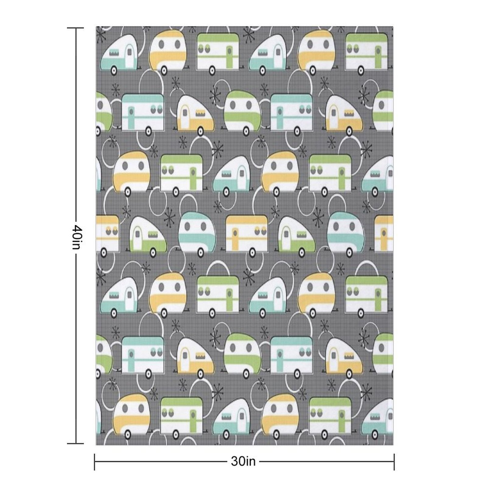 Happy Campers All-season Throw Blanket